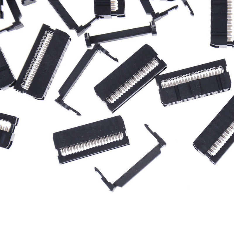 20x 2x10 2.54 Pitch IDC FC-20 Pin Female Wire Header Connector For Flat Cable Gw