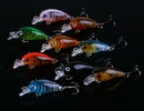 5pcs Fishing Lures Crankbaits Treble Hooks Randomly Baits Tackle Bass Minnow Set