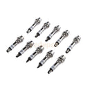 10Pack 8mm 24V Green LED Panel Metal Indicator Light Dash Pre-Wired LED
