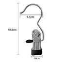 12 PCS,Portable Laundry Hook Hanging Clothes Pins Stainless steel Travel Ho