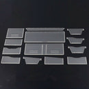 13PCS Leather Craft Acrylic Wallet Pattern Stencil Template Purse Tools DIY Set