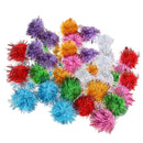 Pack of 42 Colorful Glitter Pom Pom Balls Cat Kitten Play Toys forCrafts