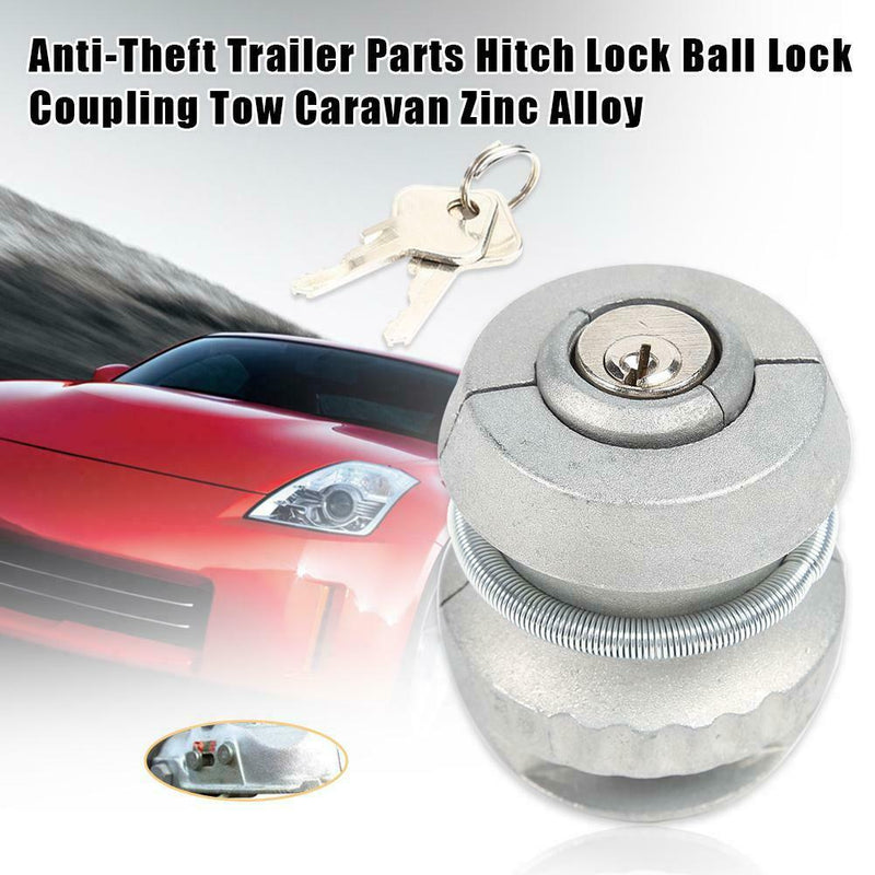 Universal Trailer Parts Hitch Lock Ball Lock for Coupling Tow Caravan Zinc