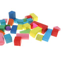 Wooden Building Blocks Set - 34Pcs Blocks in 8 Colors and 9 Shapes