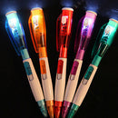 2Pc Multifunctional School Office Supply Ballpoint Pen With LED Light Intriguing