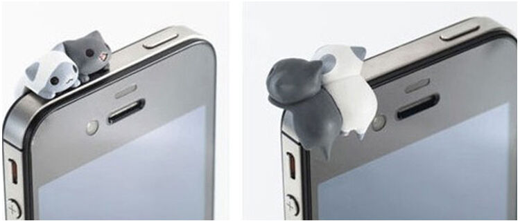 1x Cat 3.5mm Anti Dust Earphone Jack Plug Stopper Cap For Mobile phone IphoneME