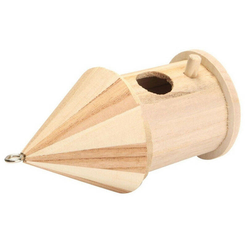 Wooden Bird House Birdhouse Hanging Nest Nesting Box For Garden  Hot