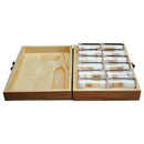 12x Round Coin Bottle Coin Wooden Storage Box Container Display Case