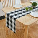 14 X 108 Inch Buffalo Check Table Runner Cotton-Polyester Blend Handmade Bl