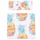 Newborn Baby Swaddle Floral Receiving Blankets with Hospital Headband Value