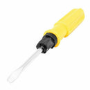 Yellow Plastic Handle Double Ways Slotted Cross Screwdriver Head 16 cm long C8L3
