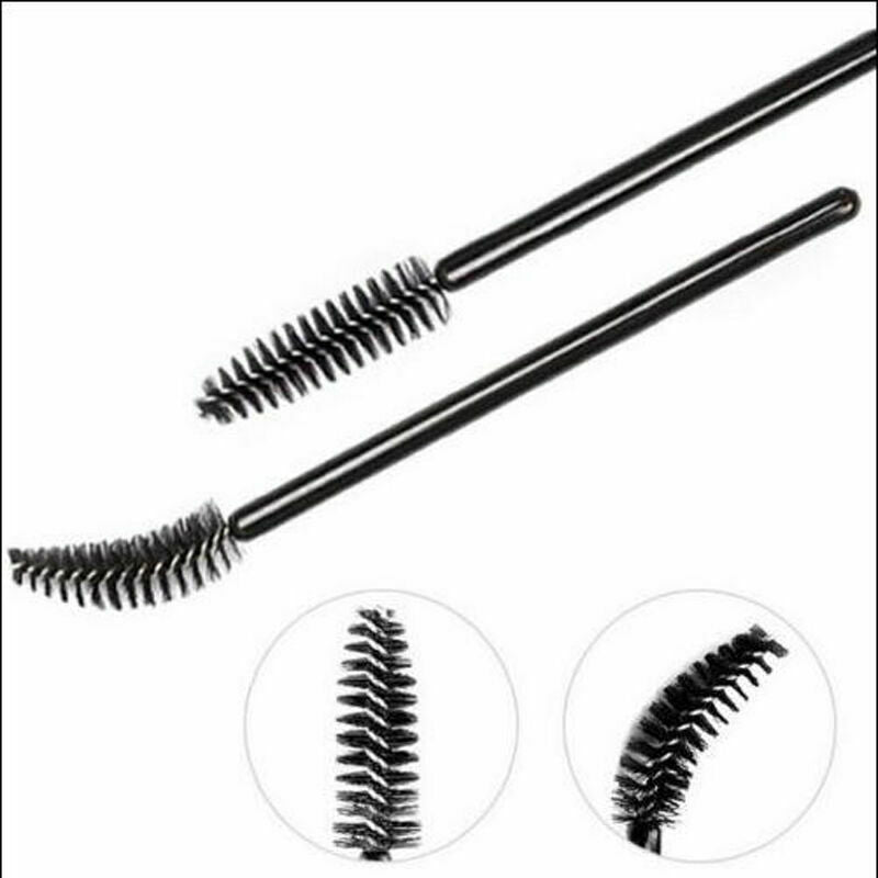 50Pcs Makeup Disposable Rotate Eyelash Brow Oblique Design Brush Cosmetic Tools