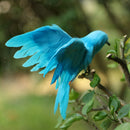 2Pcs Artificial Birds Feather Birds Decoration Props Home Garden Decoration Blue
