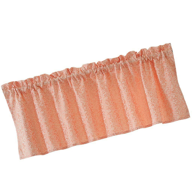 1 Set Pink Rod Pocket Short Tier Curtains Panels Half Drapes for Bathroom