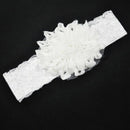 Infants Toddlers Lace Headband with Flower for Age 0~5 Baby Girls --- White Z7M9