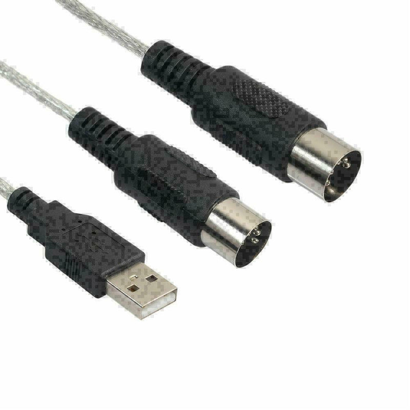 1.8m USB IN-OUT MIDI Interface Cable Converter PC to Music Adapter Best Key Q6P2