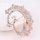 Crystal Peacock Animal Corsage Banquet Decoration Women Scarf Brooch Pin Jewe 3C