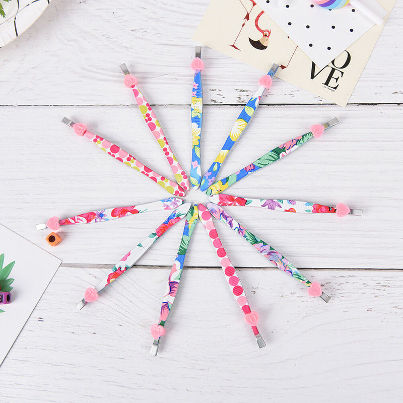 Professional Stainless Steel Slant Tip Hair Removal Eyebrow Tweezer Makeup ZP TO