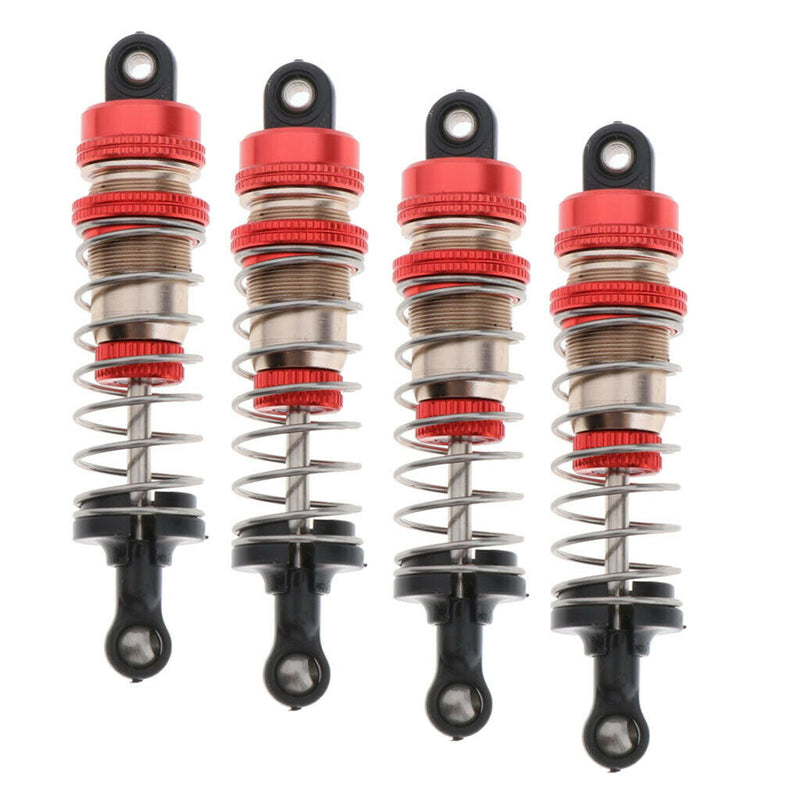 4 Pieces 1:14 RC Car Metal Shock Absorber for WLTOYS 144001 RC Buggy Parts
