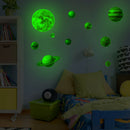 Eight Planets Luminous Wall Stickers Fluorescent Kids Room Ceiling Decals
