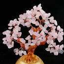 Money Wealth Bag Feng Shui Lucky Tree Natural Pink Crystal Tree
