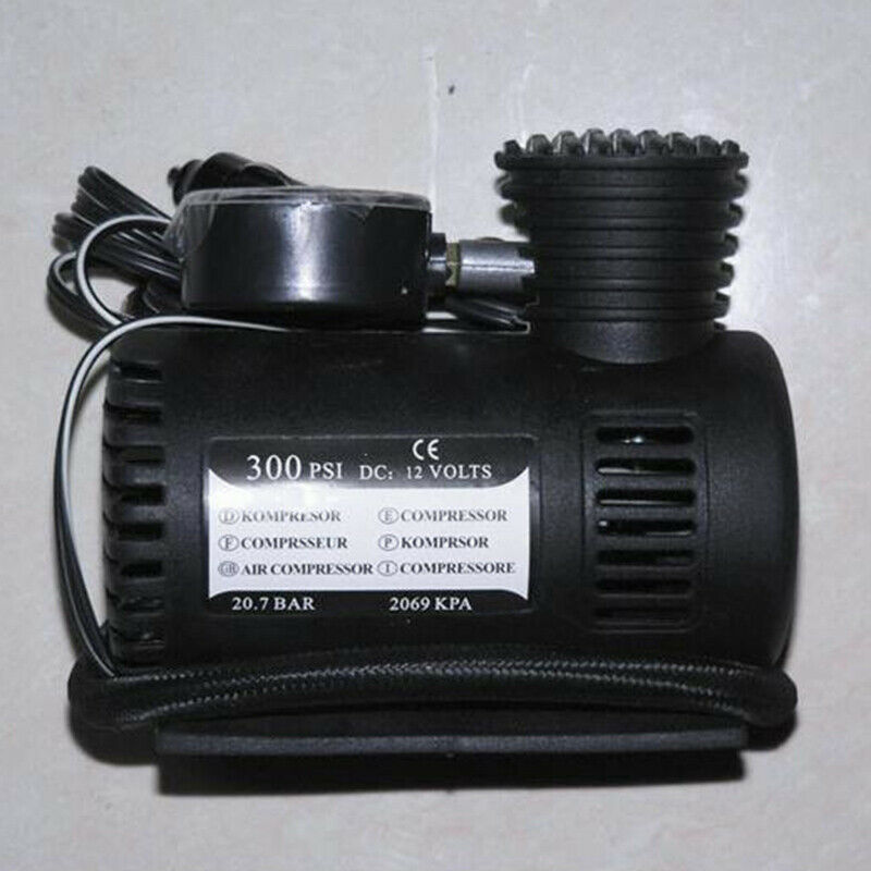 Portable Air Compressor Car Air Pump Electric Tire Inflator With Pressure Gauge
