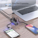 Orico 4 Ports Usb3.0 Transparent Hub Splitter With Dual Micro-USB Power Por Y4T1