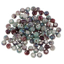 100pcs Flower Ceramic Porcelain Loose Beads For Jewelry DIY Crafts Supply