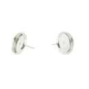 48pcs Ear Stud Post Blank Earrings findings 12mm Round Bezel for Cabochons