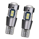 2X White T10-3030-10SMD LED Bulbs High Power Super Bright For Reading Light