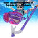 Children Kids Dive Swimming Snorkel Tube Clear Vision Anti-Fog Scuba' Goggles