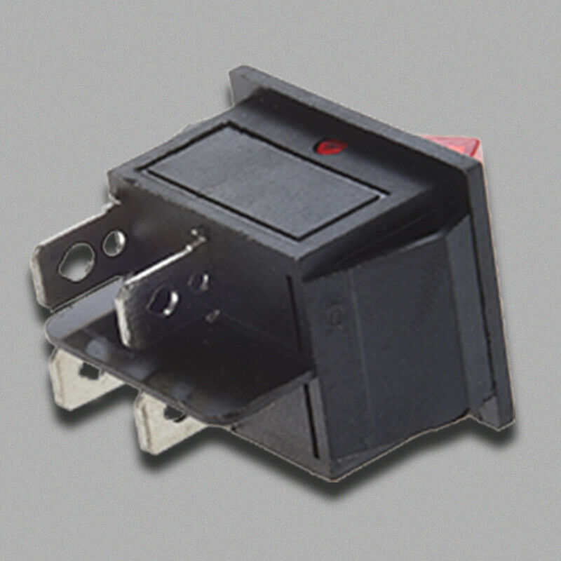 5X( Red Light Illuminated 4 Pin DPST ON/OFF Snap in Rocker Switch 16A 20A  N3D3)
