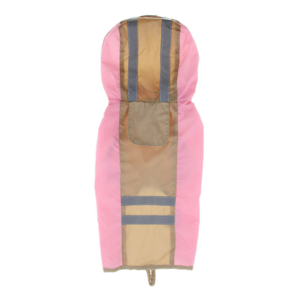 Pet Dog Waterproof Raincoat Jumper Clothes Puppy Cat Coat Winter Rain pink