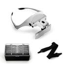 Headband Headset LED Head Lamp Jeweler Magnifier Magnifying Glass Loupe