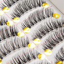 10 pairs of false eyelashes long fiber reusable Eyelash eyes makeup