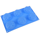 6 Cavity Flower Shaped Silicone DIY Handmade Soap Candle Cake Mold SuppliesBX