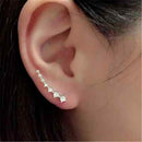 1 Pair Chic Lady Seven Star Crystal Ear Hook Charm Earrings Fashion Jewelry Xmas
