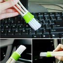 New DIY Plastic Car Air Conditioning Vent Blinds Cleaning Brush Double Ende