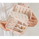 Korean Girls Earrings Plate Jewelry Box Ear Stud Ring Storage Box (Pink)