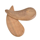 1PC Fragrant Wood Massager Small Leaf-shaped Wooden Scraper Tool Body Care S.kz