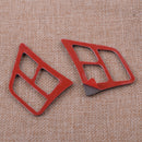 2x Carbon Fiber Steering Wheel Button Cover Trim fit for BMW 3 Series E90 05-12