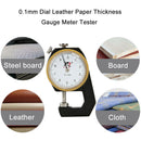 0-10mm 0.1mm Dial Leather Paper Thickness Gauge Meter Tester (Flat Head)