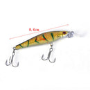 5pcs Fishing Bass Lures Diving Crankbait Minnow Bait Crank Baits Hook Tackl@