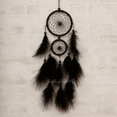 Handmade Dream Catcher with Feather Car Wall Hanging Decoration Ornaments Black