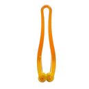 Home Clear Orange Double Plastic Roller Massage Joints Finger Massager