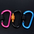 10Pieces Carabiner Screw Lock Climbing Buckle Snap Spring Clip Hook Keychain