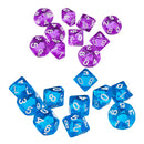 20 Pack Clear D10 Dice 10 Sided Dice for D&D RPG MTG Accessories 2 Colors