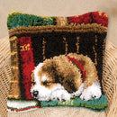 Latch Hook Rug Making kits - Sleeping Dog - Do Your own DIY Pillow Cover