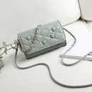 Women Love Lattice Pattern Crossbody Bag PU Shoulder Totes Handbag (Green)