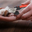 Stainless Steel Pet Nail Clipper Dog Cat Beauty Scissors Nail File (Red S)
